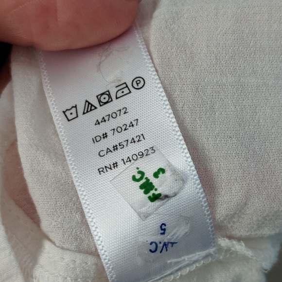 Loft | White Lace Crochet Layered Ruffle Top - Picture 5 of 5